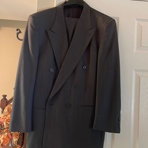 Beautiful charcoal gray double breasted suit